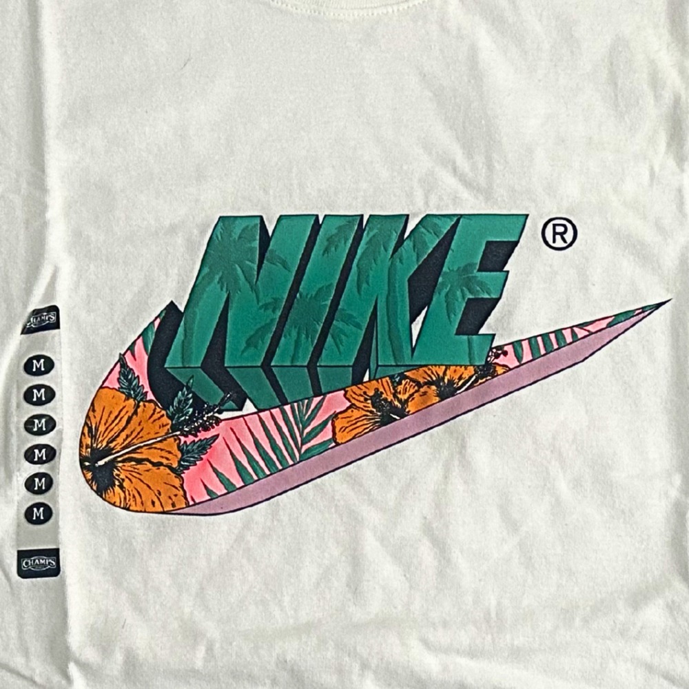 Nike Miami South Beach Tropical Floral Graphic Logo Shirt Medium - Picture 4 of 13